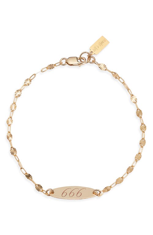 Set & Stones Engraved Angel Number Bracelet In Gold