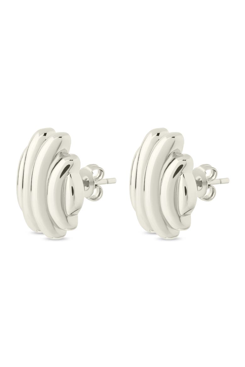 Rudy Textured Stud Earrings, Alternate, color, SILVER