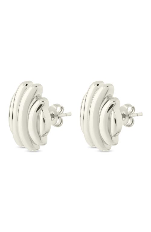 Sterling Forever Rudy Textured Stud Earrings