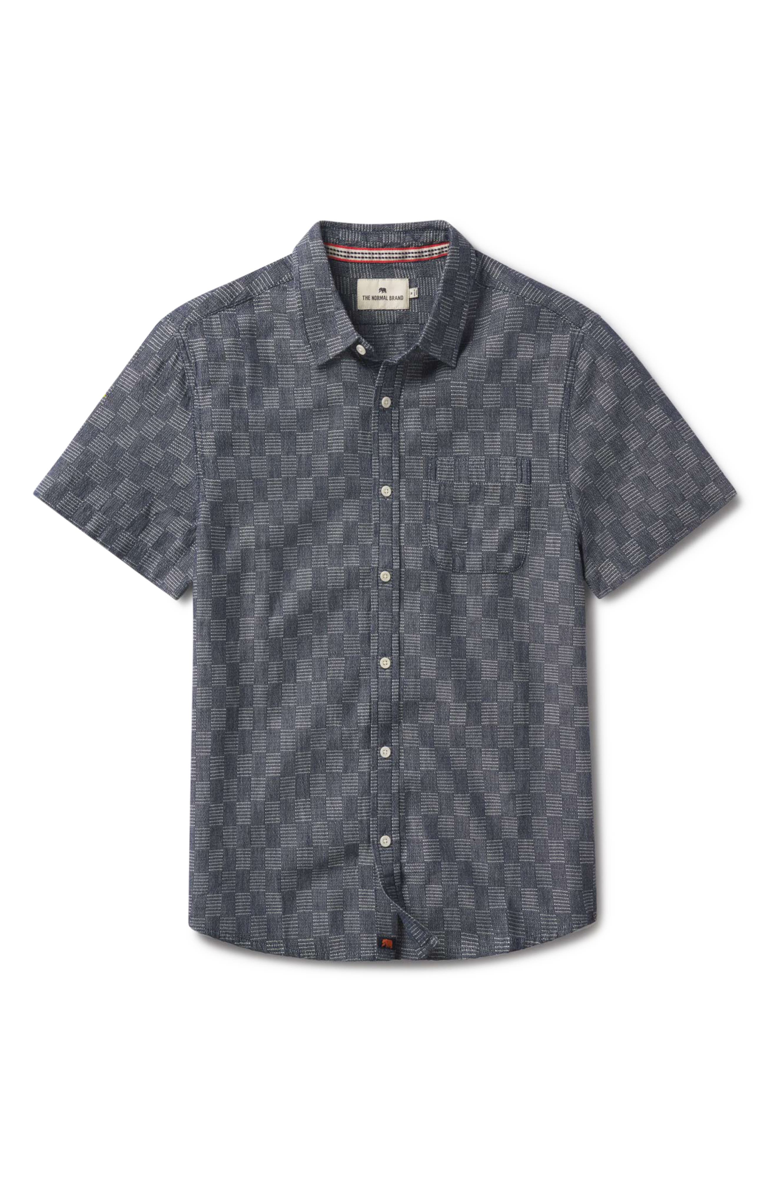 Мужские The Normal Brand Freshwater Short Sleeve Button-Up Shirt — фото 4