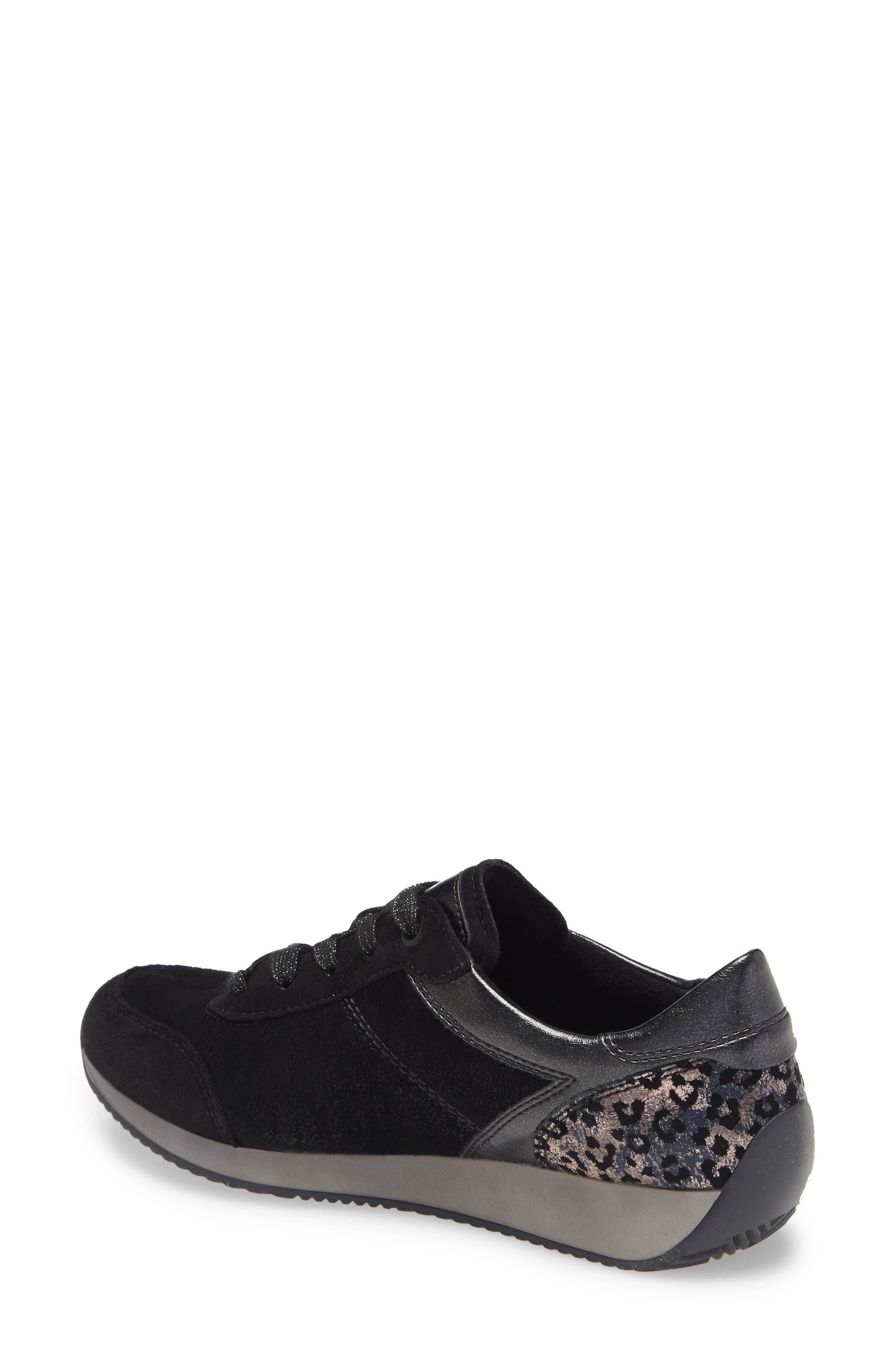 ara Lana Sneaker, Alternate, color, Black Scala Fabric
