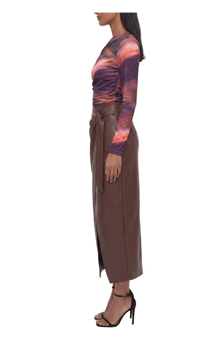 AREA STARS Draped Jersey Top, Alternate, color, Purple, Abstract Stripe