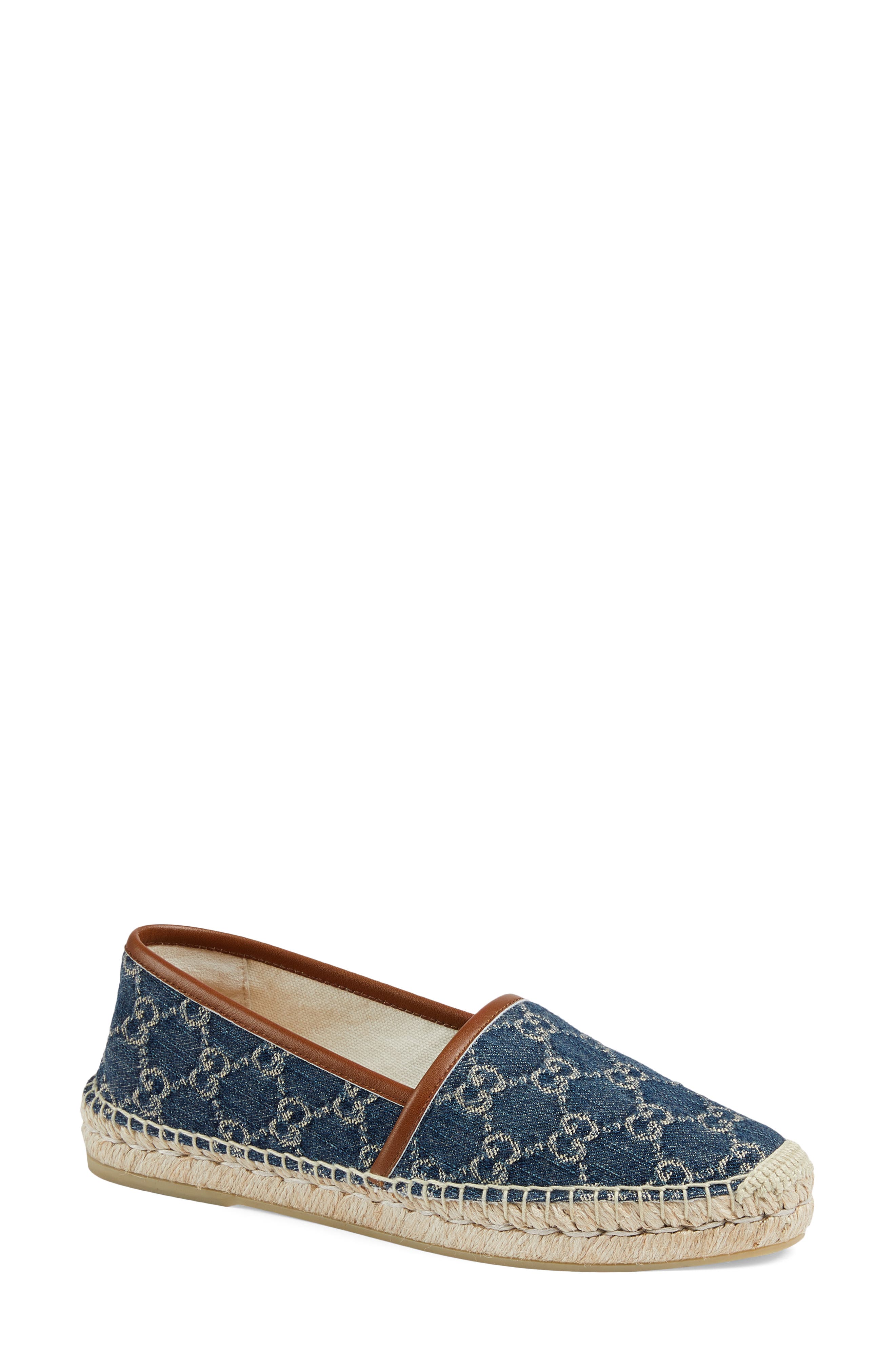 Gucci Pilar Logo Espadrille Flat, Main, color, 
