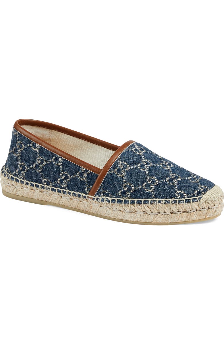 Gucci Pilar Logo Espadrille Flat, Main, color,