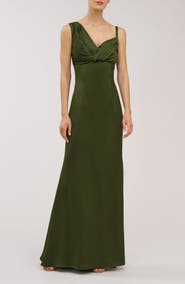 Kay Unger Pia Asymmetric Sleeveless Gown