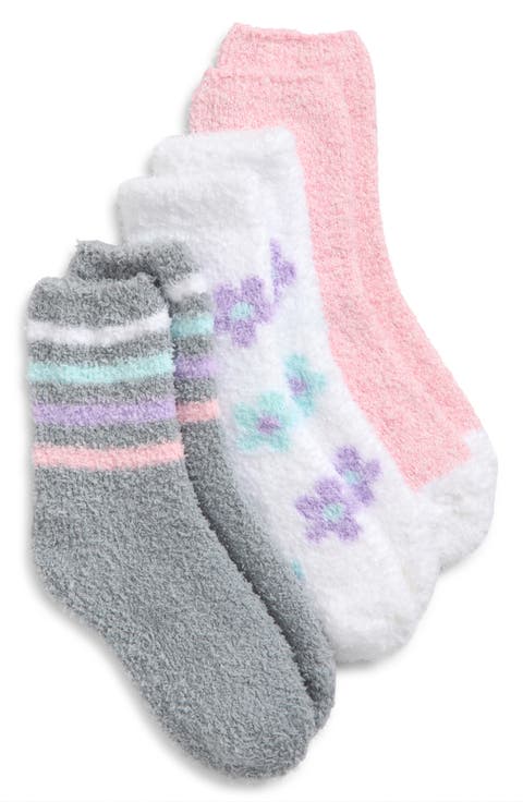 Kids' Assorted 3-Pack Chenille Crew Socks (Big Kid)