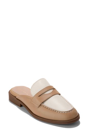 Cole Haan Stassi Penny Loafer In Tuscan Sand/ivory Leather