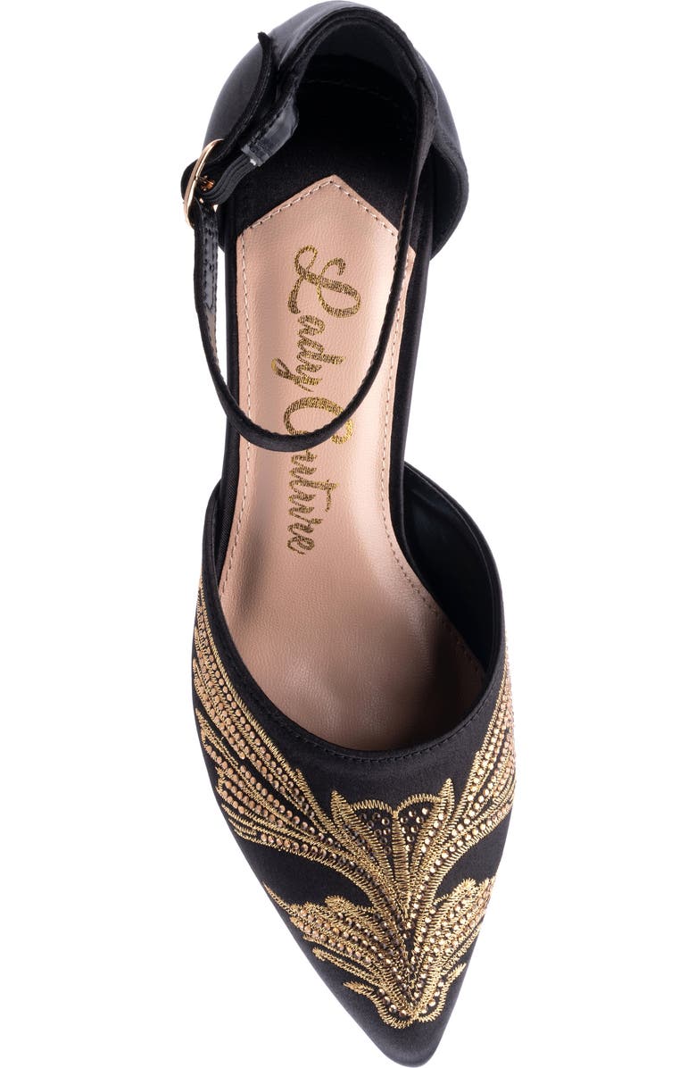 LADY COUTURE Kate Kitten Heel Pump, Alternate, color, Black/ Gold