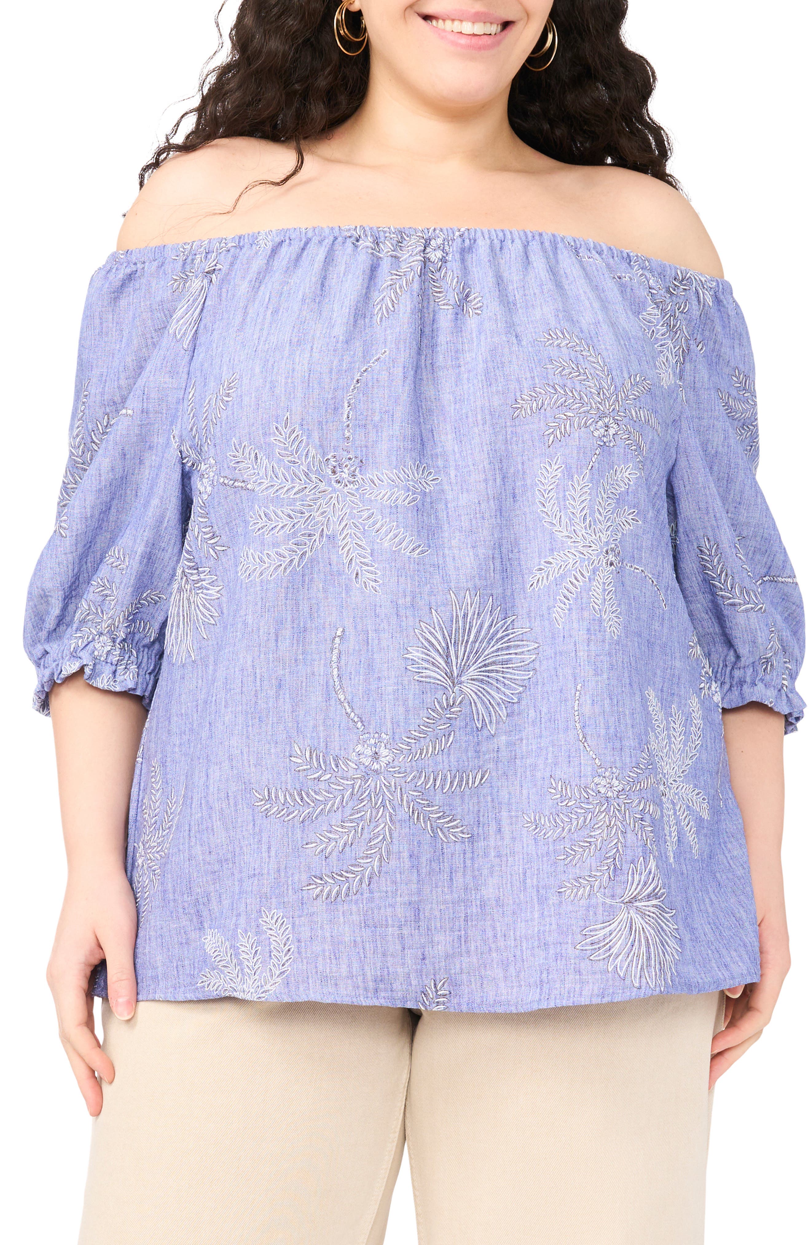 Vince Camuto Off the Shoulder Puff Sleeve Top