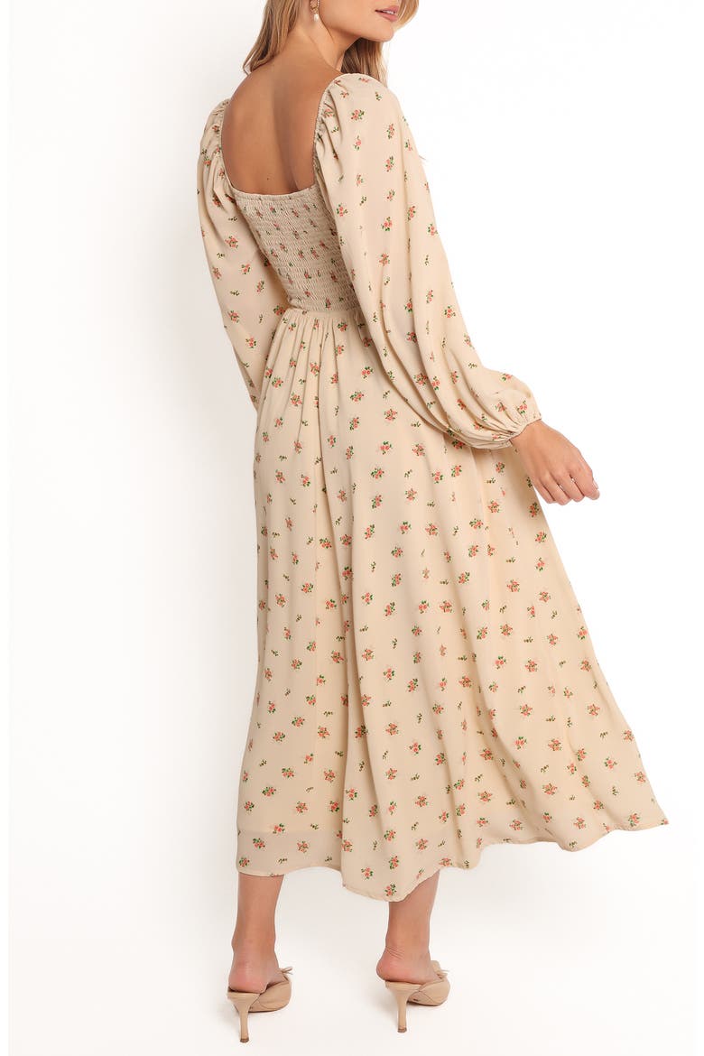 Maureen Floral Long Sleeve Midi Dress, Alternate, color, ROSEBUD FLORAL