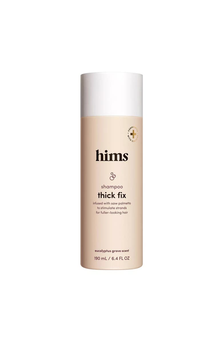 HIMS & HERS Thick Fix Shampoo Thickening, Strengthening, Saw Palmetto & Niacinamide Formula, Main, color, Beige