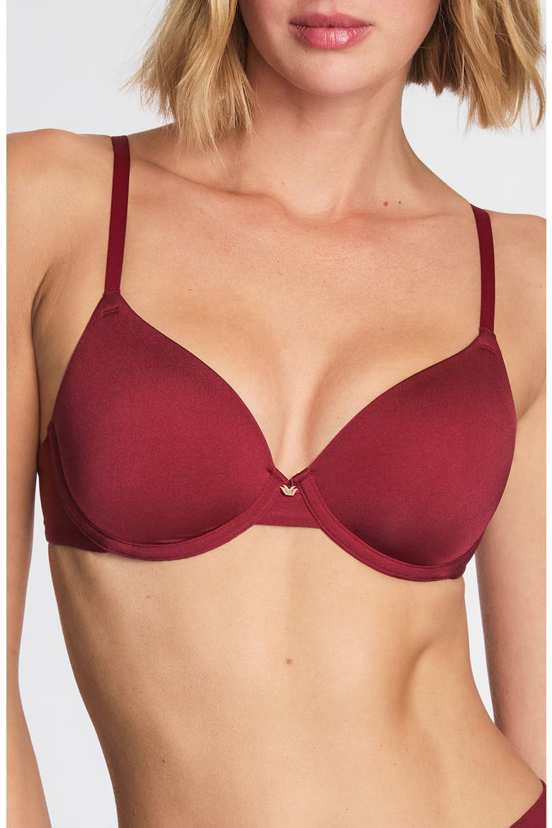 Baseline Underwire Contour Bra, Main, color, CABERNET