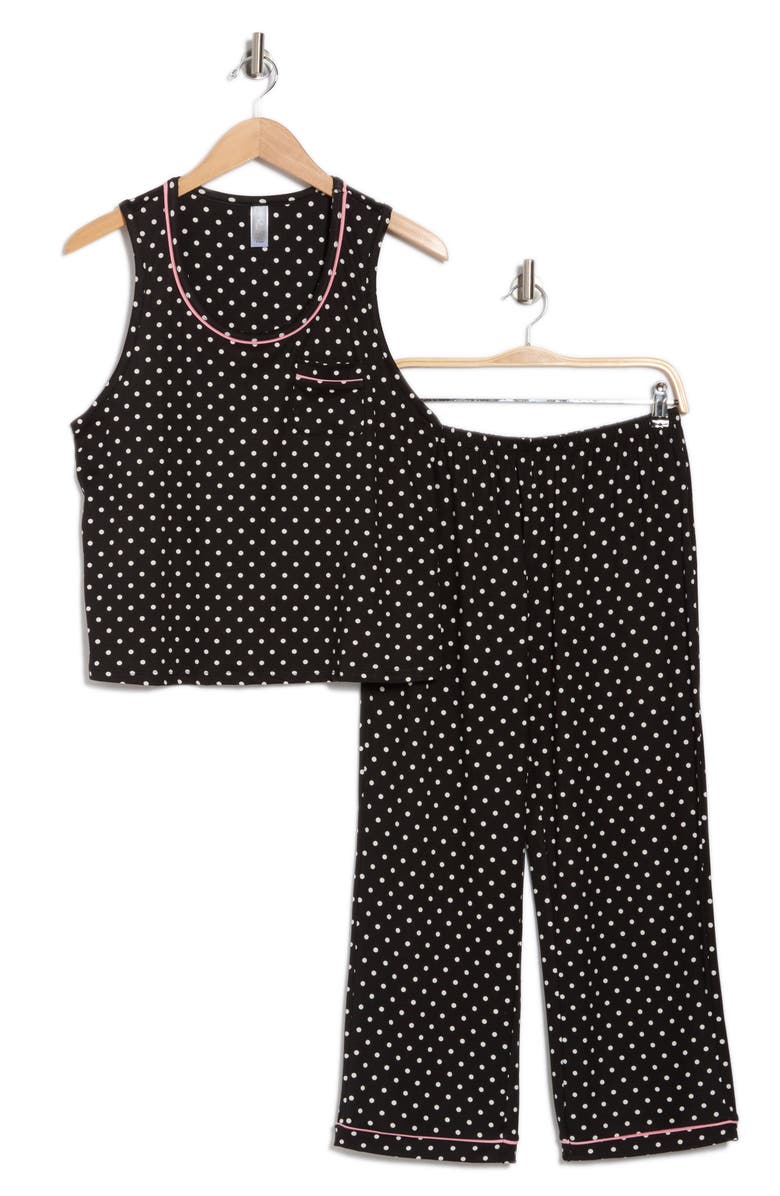 PJ COUTURE Scoop Neck Tank & Capri Pants Pajamas, Alternate, color, 