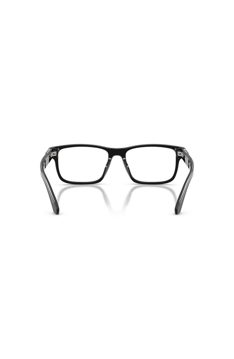 Emporio Armani 56mm Rectangle optical glasses, Alternate, color, Black