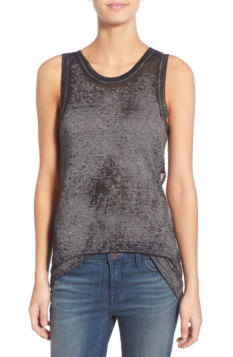 Treasure & Bond Treasure&Bond Cutout Detail Burnout Tank, Main, color, 
