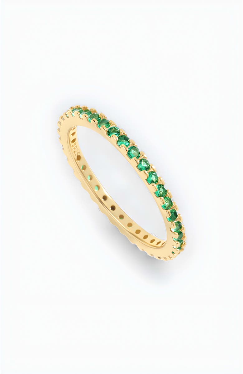 Mint & Lily May Birthstone Eternity Stacking Ring, Main, color, 18K Gold Over Sterling Silver
