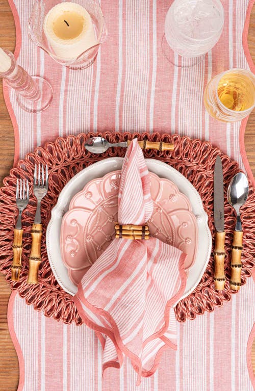 Juliska Cabana Set Of 4 Napkins In Coral