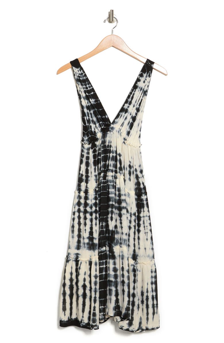 BOHO ME Tiered Midi Dress, Alternate, color, Black