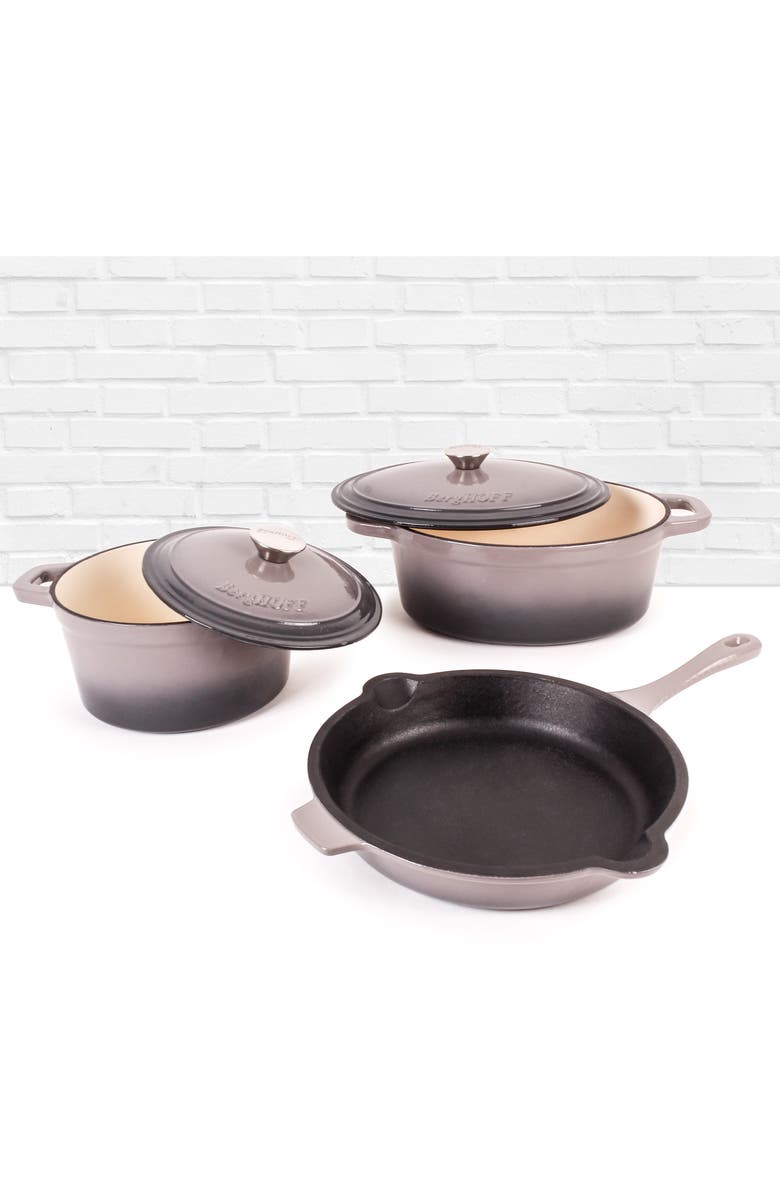 BergHOFF Neo 5-Piece Cast Iron Set, Alternate, color, Oyster