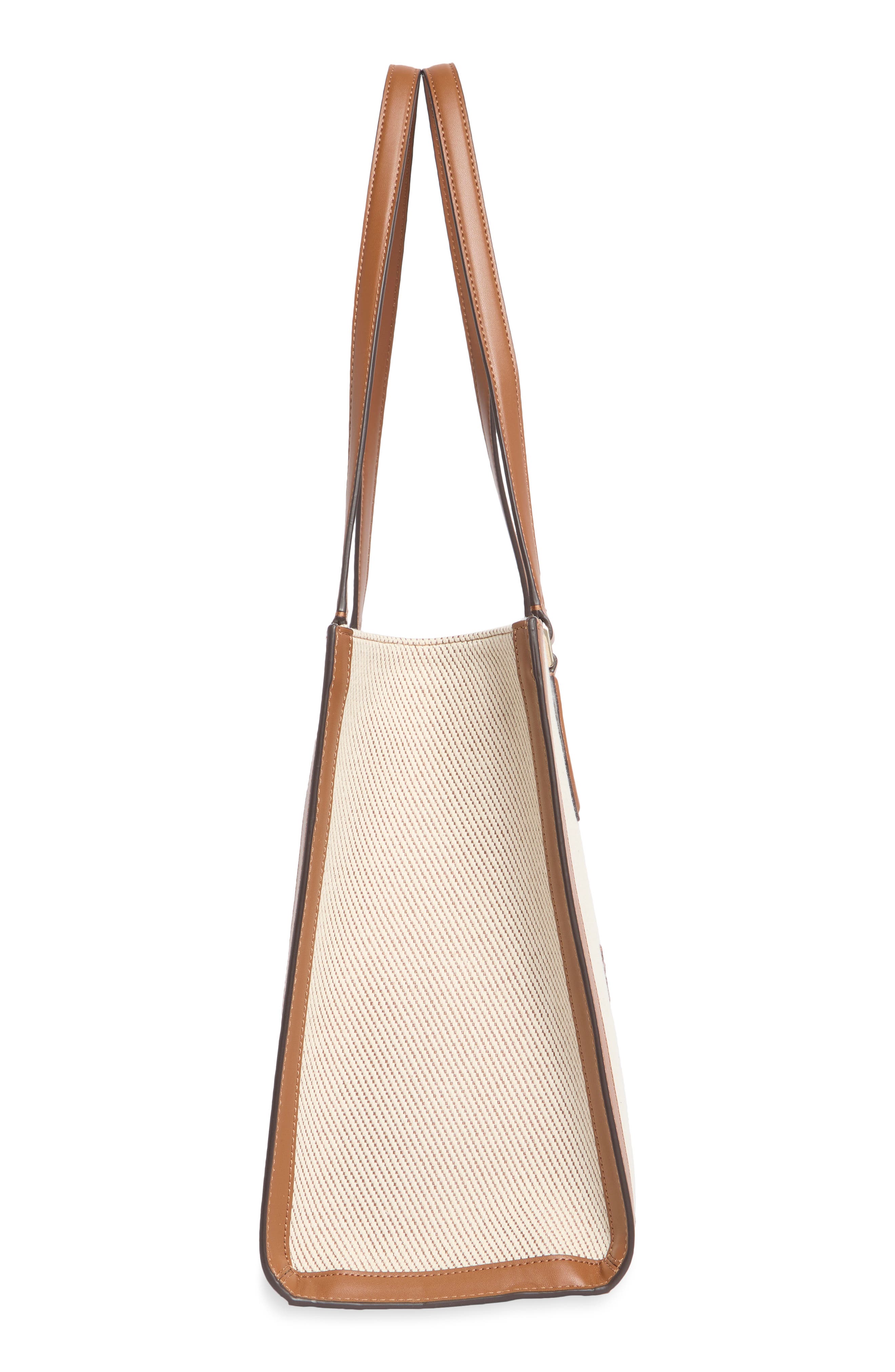 Large Ellie Canvas Tote, Alternate, color, WARM GINGERBREAD