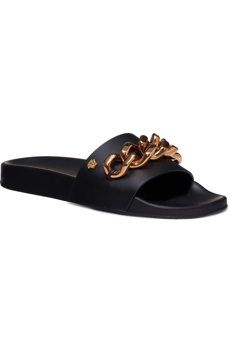 Versace Medusa Chain Slide Sandal, Main, color,