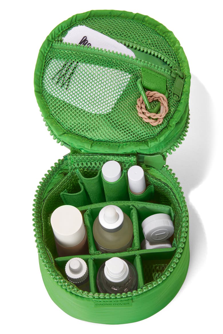 Small Mila REPREVE® Recycled Polyester Toiletry Organizer Bag, Alternate, color, GRASSHOPPER
