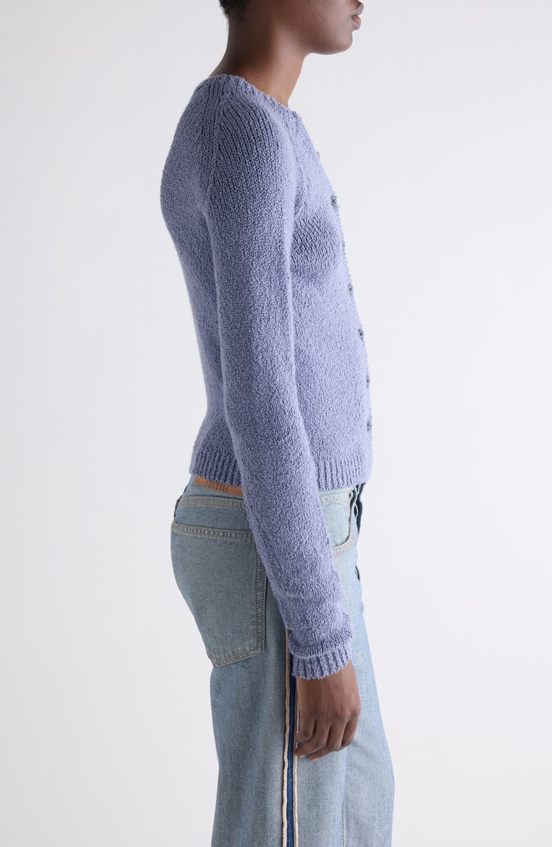 Acne Studios Bouclé Rib Cardigan, Alternate, color, Steel Blue