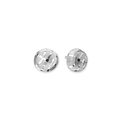 Pascal The Basketball Crooked Ball Diamond Earrings In Black