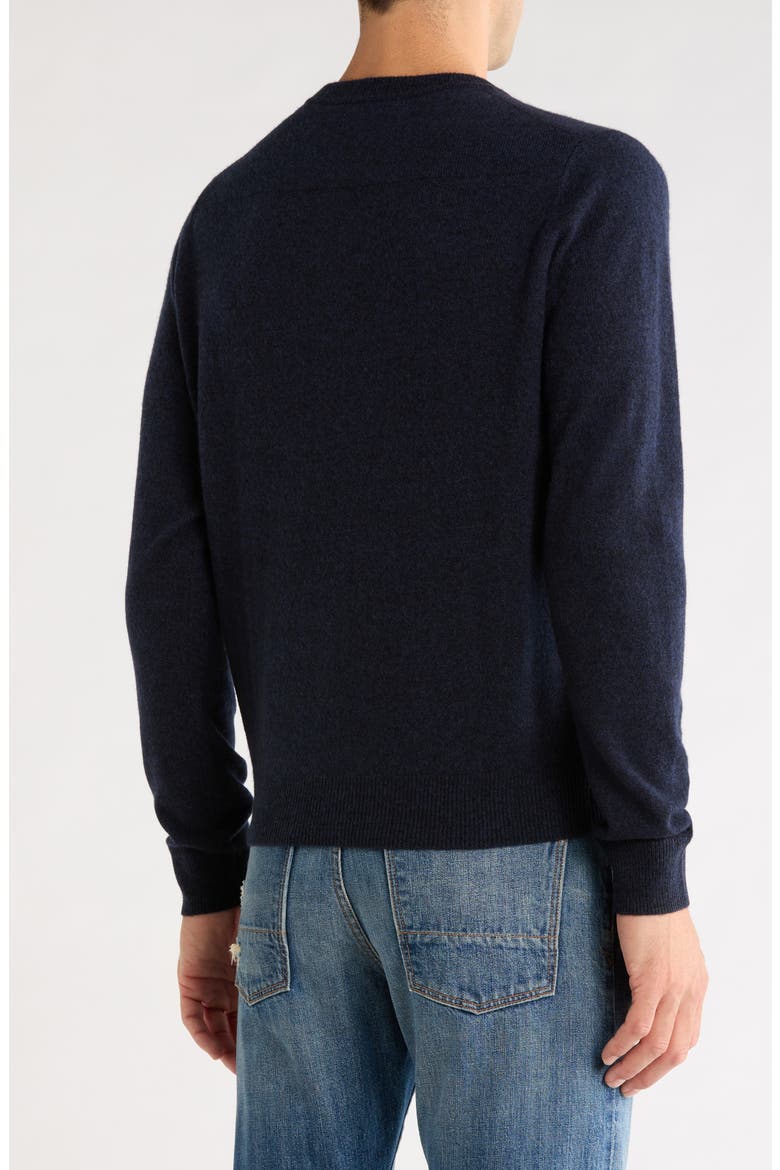 Cashmere Crewneck Sweater, Alternate, color, NAVY NIGHT MARL