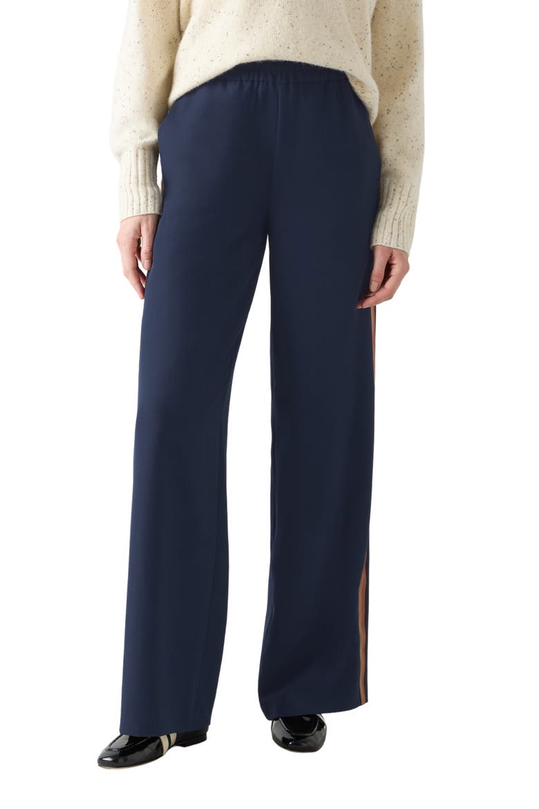 Cecile Stripe Wide Leg Pants, Main, color, NAVY MULTI