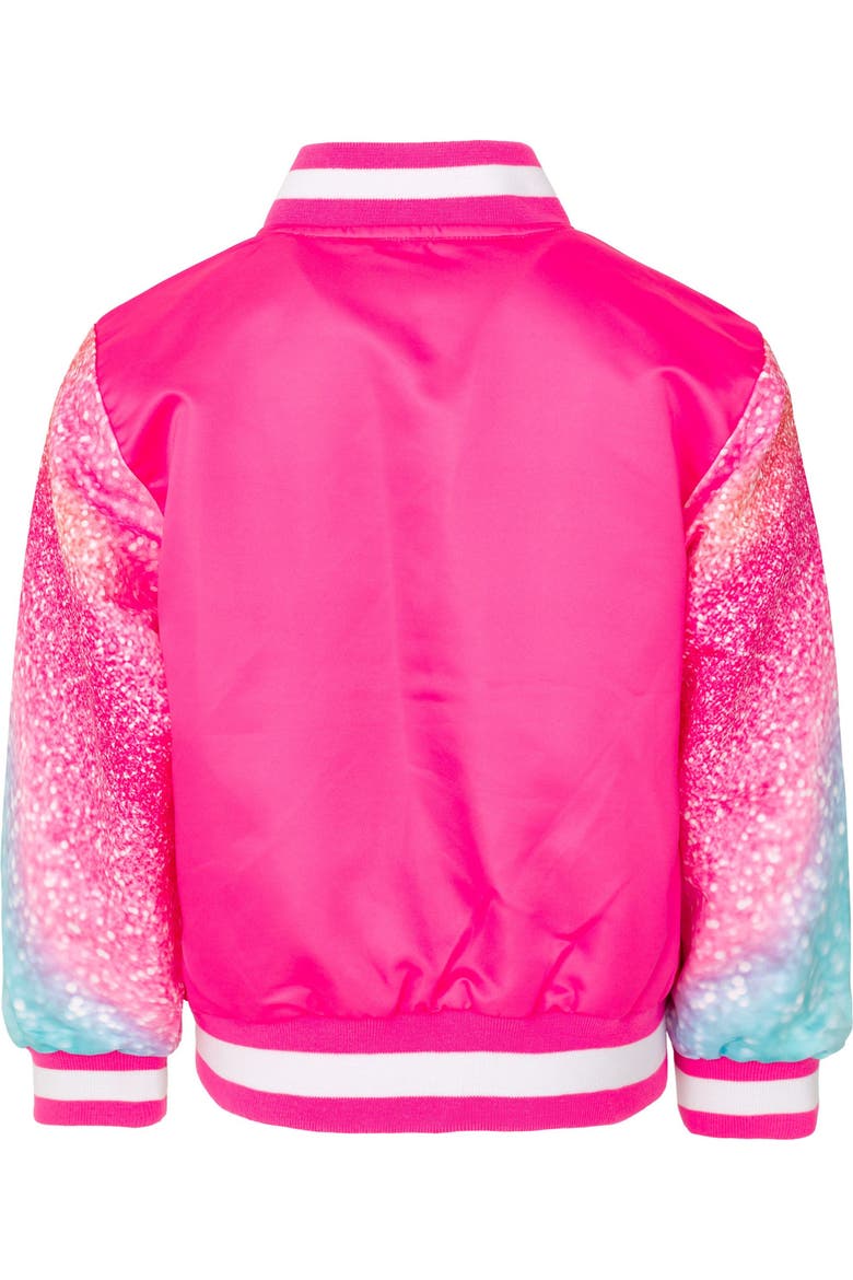 Varsity Bomber Jacket, Alternate, color, Pink Blue Ombre