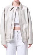 AGOLDE Aston Recycled Leather Bomber Jacket