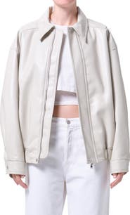 AGOLDE Aston Recycled Leather Bomber Jacket