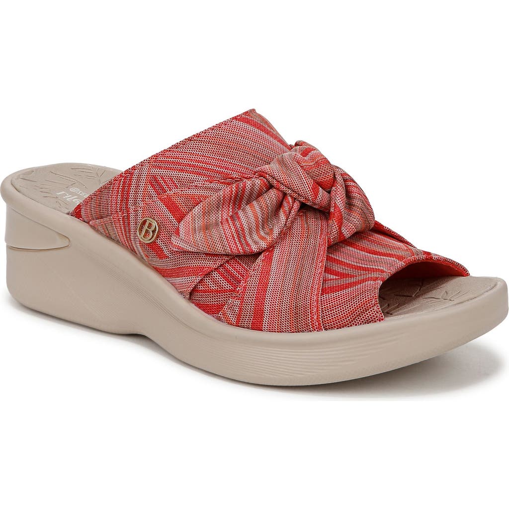 Bzees Smile Wedge Slide Sandal In Coral