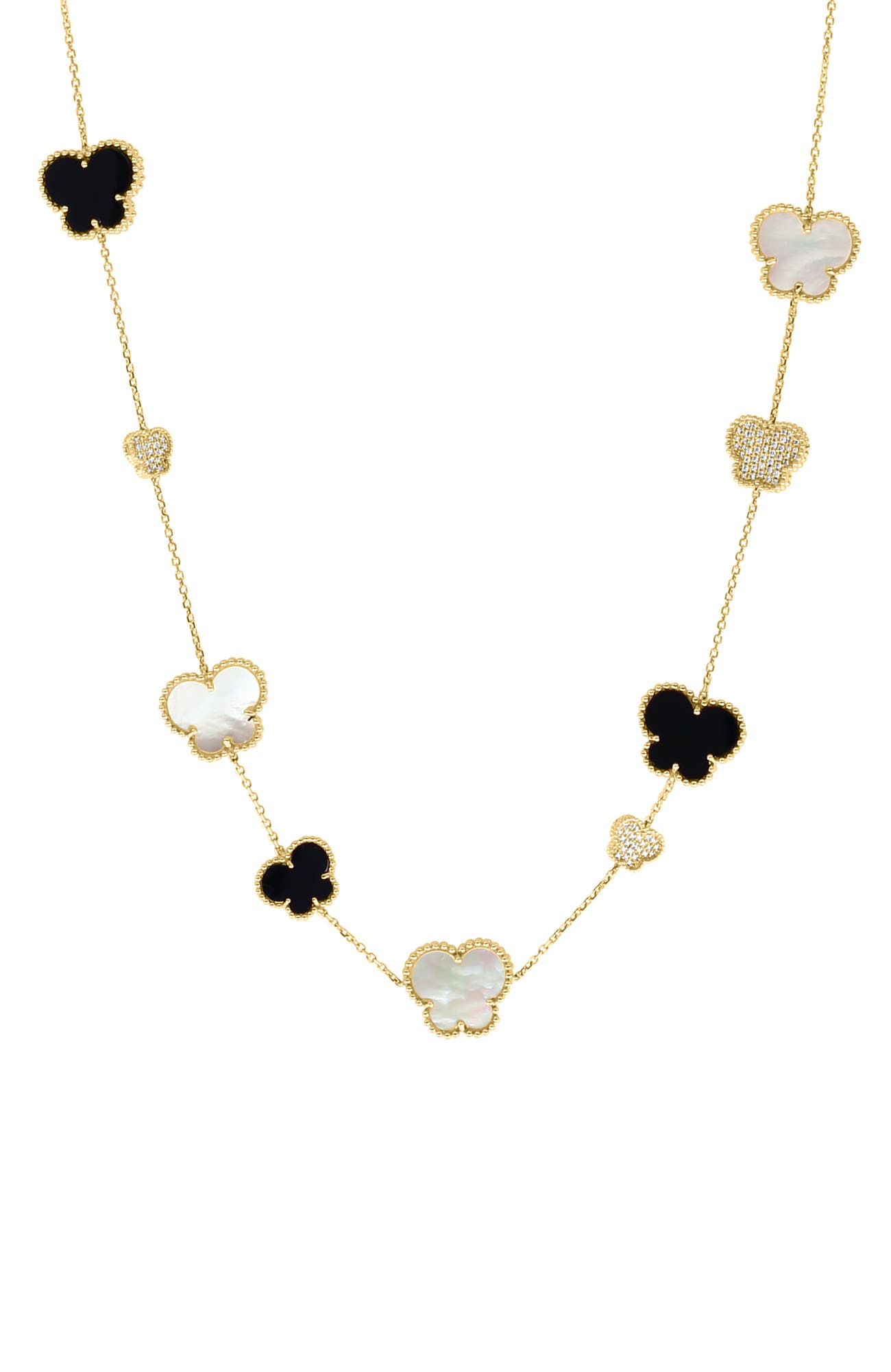selected Hematite and FW Blush Pearl