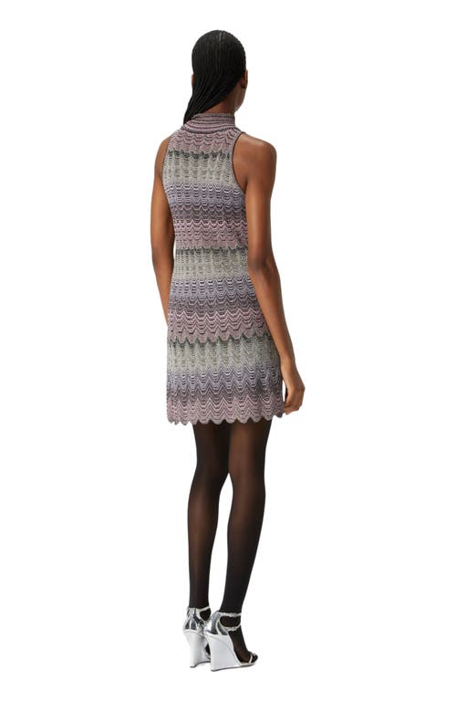Missoni High-neck Sleeveless Zig-zag Patterned Dress In Multicoloured 1