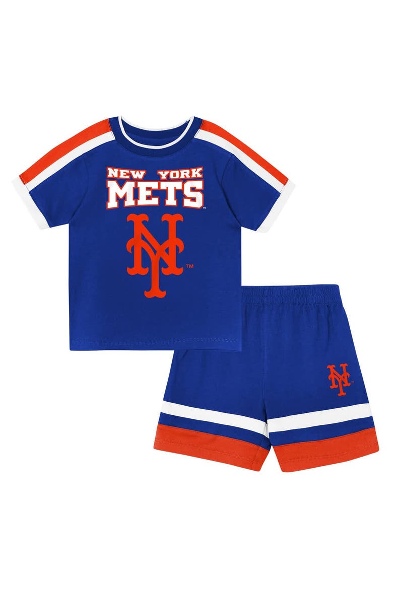 Toddler Outerstuff Royal New York Mets Ground Ball T-Shirt & Shorts Set, Main, color, Royal