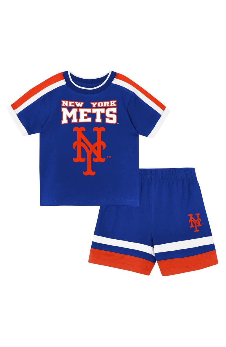 Outerstuff Toddler Outerstuff Royal New York Mets Ground Ball T-Shirt & Shorts Set, Main, color, Royal