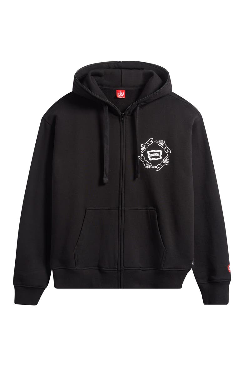 Loop Cotton French Terry Hoodie, Alternate, color, BLACK