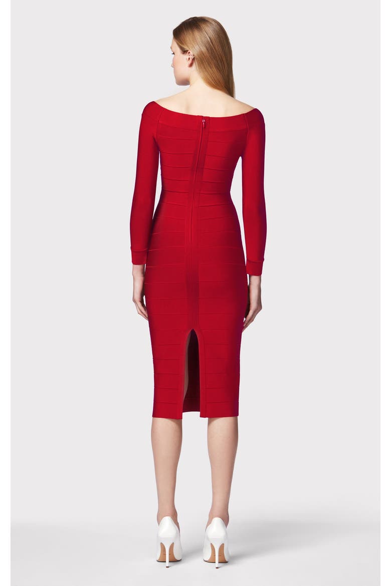 Icon Scoop Neck Midi Dress, Alternate, color, CHERRY