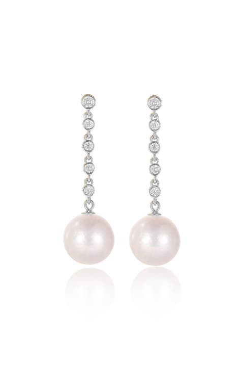 Electra Rivière Freshwater Pearl Drop Earrings
