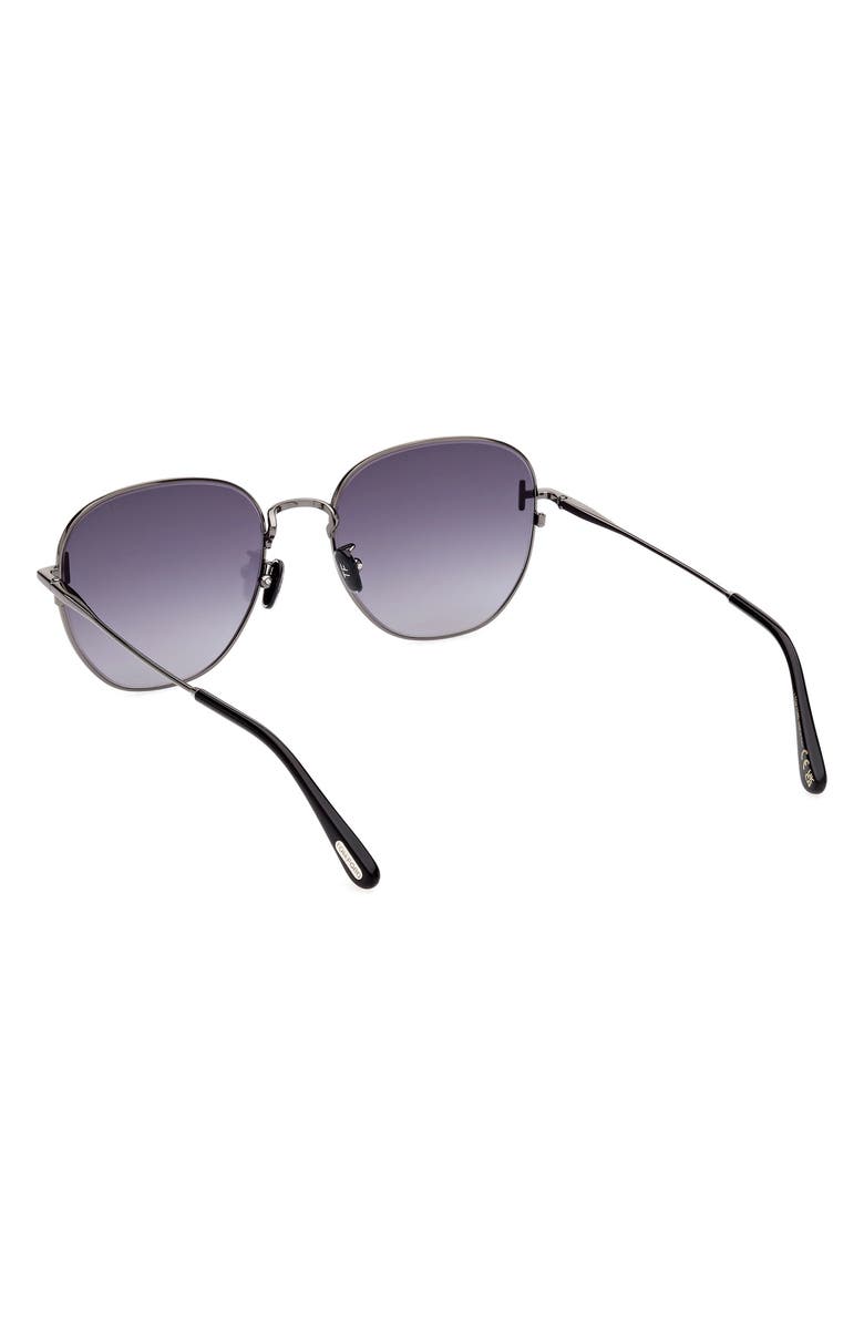 TOM FORD Round 56mm Sunglasses, Alternate, color,