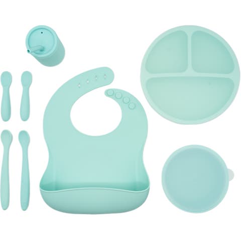 Silicone Baby Feeding Set, Develops Self Feeding Skills, BPA-Free, 8-Piece