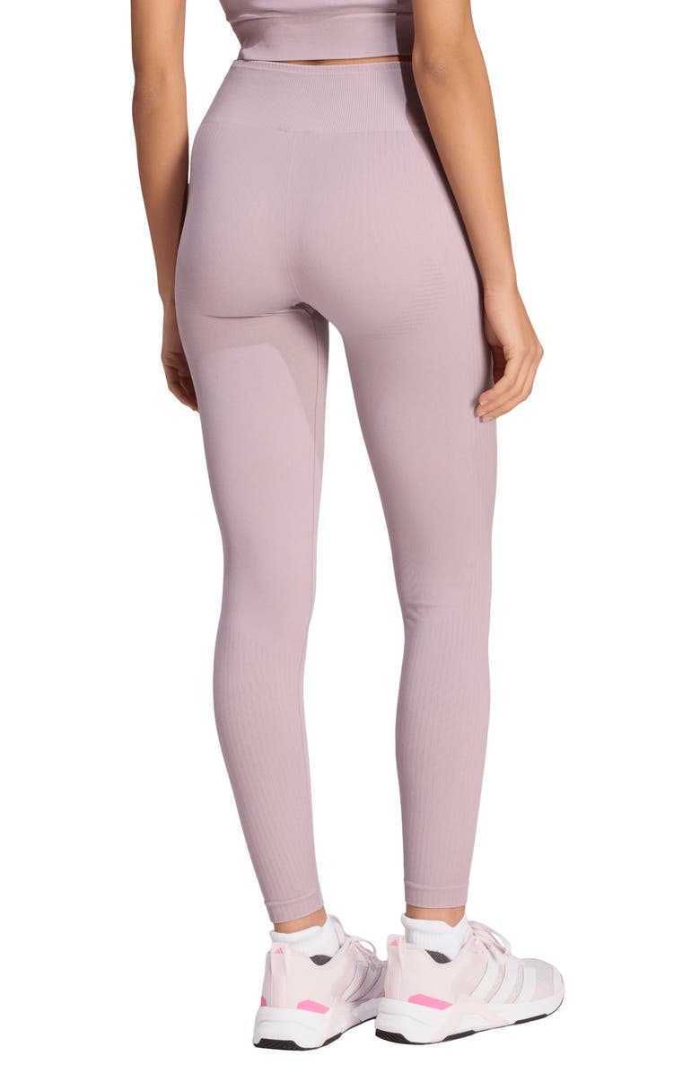 adidas Workout Essentials Full Length Knit Leggings, Alternate, color, Preloved Fig