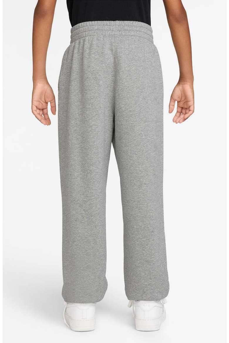 Kids' Sportswear Loose Fit Fleece Pants, Alternate, color, 063 DK GREY HEATHER/GREY/WHITE