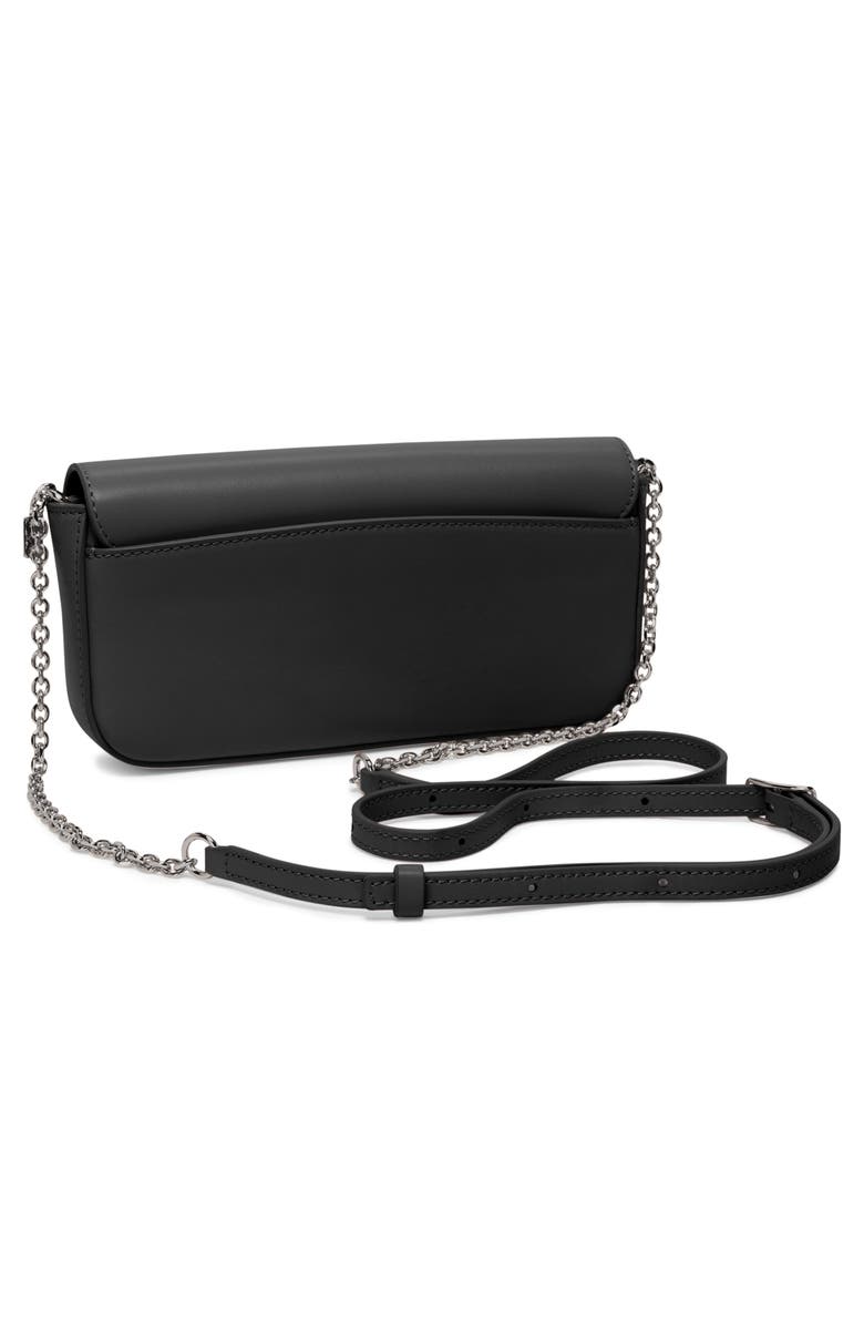 TUMI Belden Leather Wallet on a Chain, Alternate, color, Black/ Gunmetal