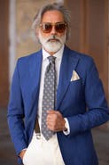 Elizabetta De Sica- Extra Long Silk Jacquard Tie for Men