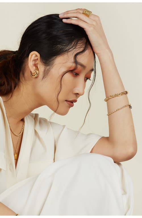 Lady Grey Rope Chain Bracelet In Gold
