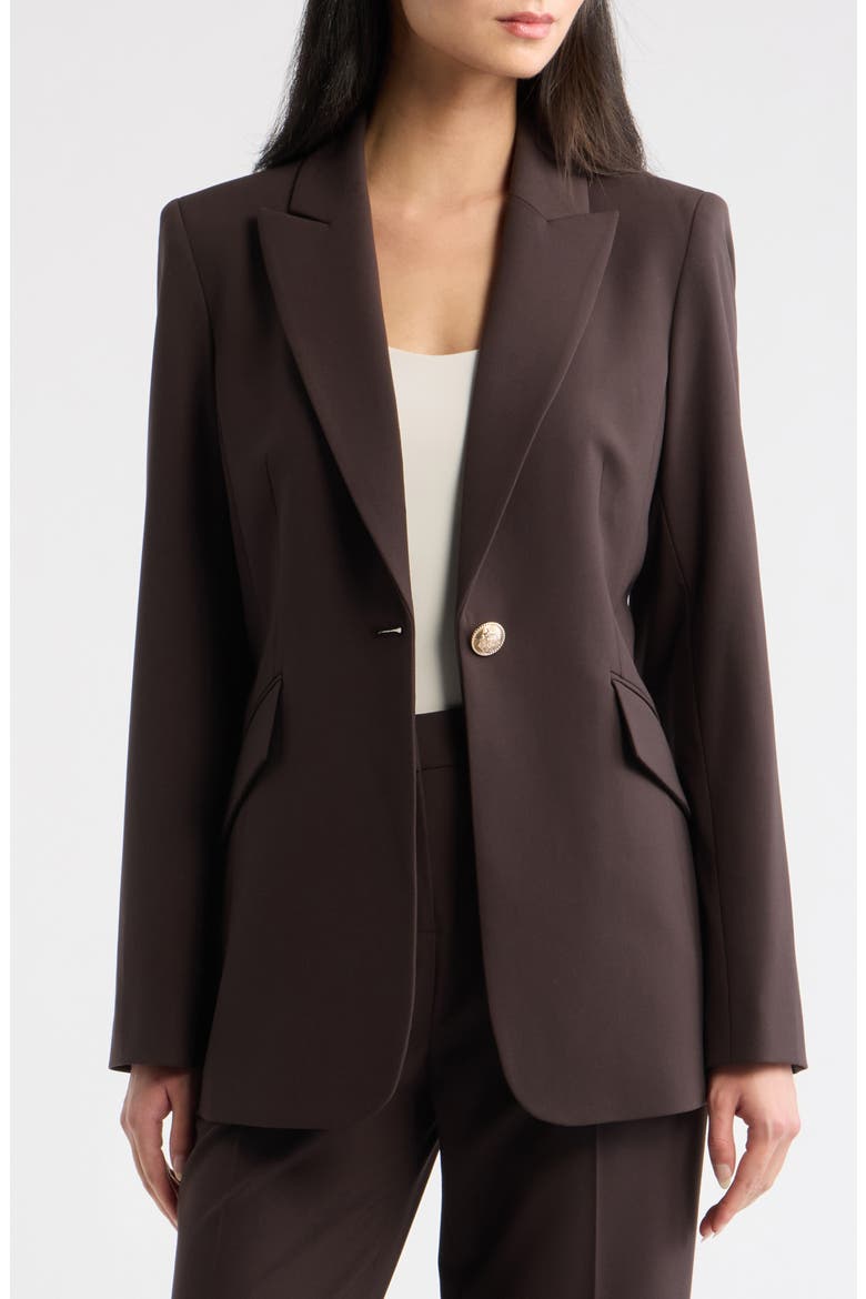 One-Button Blazer, Alternate, color, ESPRESSO