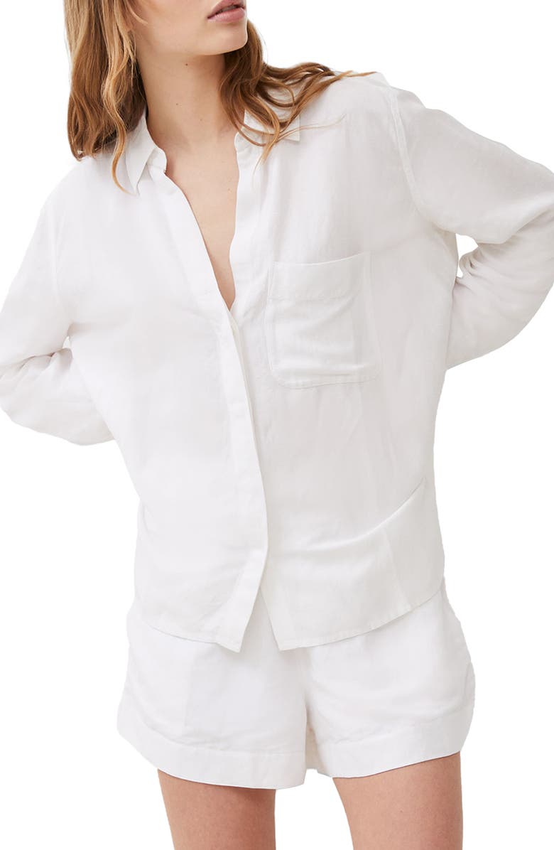 French Connection Oxford Boyfriend Button-Up Shirt, Main, color,